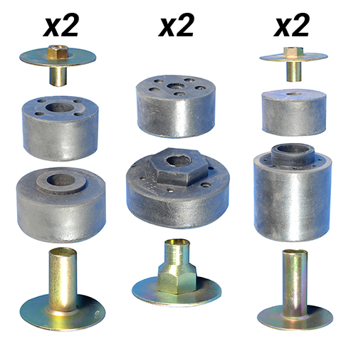 KIT 6 SOPORTES DE CABINA