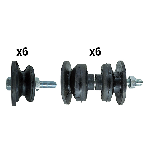 KIT 12 SOPORTES DE CABINA (CABINA SIMPLE) CON BULONES